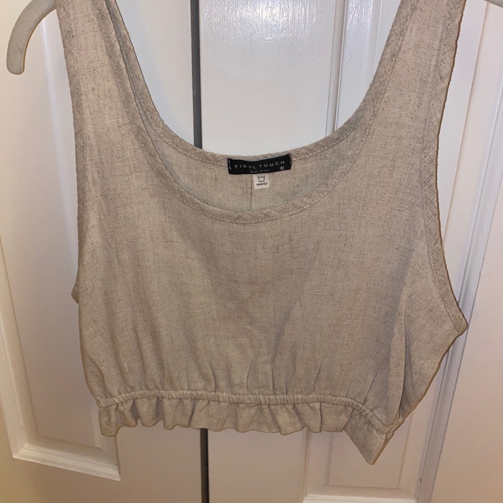 Beige/ tan crop tank